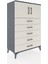 Hyperion Dolap Tek Raflı 5 Çekmeceli 2 Kapaklı 88X44X134 Antrasit-Aytaşı 2