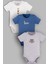 Organik %100 Pamuk Love 3'lü Bebek Body Set Bebek Badi Çıtçıtlı Zıbın Üçlü 5777-5778-5779-M 1