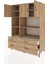 Kronos Dolap 8 Raflı 4 Çekmeceli 3 Kapaklı 132X59X195 Çam-Çam/çam 3
