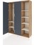 Hyperion Dolap 6 Raflı 4 Kapaklı Tek Askılı 132X44X195 Çam-Antrasit/aytaşı 3