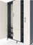 Arges Dolap 7 Raflı 5 Kapaklı Tek Askılı 132X30X195 Antrasit-Aytaşı/antrasit 4