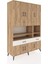 Hyperion Dolap 8 Raflı 2 Çekmeceli 6 Kapaklı 132X44X195 Çam-Çam/aytaşı 2