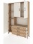 Arges Dolap 6 Raflı 3 Çekmeceli 3 Kapaklı 132X30X195 Çam-Aytaşı/çam 3