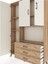 Arges Dolap 6 Raflı 3 Çekmeceli 3 Kapaklı 132X30X195 Çam-Aytaşı/çam 4