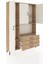 Arges Dolap 6 Raflı 3 Çekmeceli 3 Kapaklı 132X30X195 Çam-Aytaşı/çam 5
