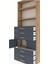 Arges Dolap 4 Raflı 6 Çekmeceli 2 Kapaklı 88X30X243 Çam-Antrasit 5
