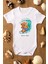 Organik %100 Pamuk Teddy Bear Sörf Baskılı Bebek Body Kısa Kollu Badi Çıtçıtlı Zıbın 5297 1