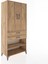 Hyperion Dolap 2 Raflı 2 Çekmeceli Tek Askılı 88X44X195 Çam-Çam 2