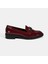 Kadın Bordo Metal Aksesuarlı Loafer 2