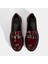 Kadın Bordo Metal Aksesuarlı Loafer 5