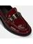 Kadın Bordo Metal Aksesuarlı Loafer 8