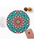 Renkli Mandala Tasarımlı Yuvarlak Mouse Pad - Mousepad - Mouse Pad - Fare Altlığı 2