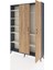 Arges Dolap 7 Raflı 2 Kapaklı Tek Askılı 132X30X195 Antrasit-Çam/aytaşı 3