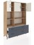 Hyperion Dolap 8 Raflı 4 Çekmeceli 3 Kapaklı 132X44X195 Çam-Aytaşı/antrasit 5