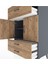 Hyperion Dolap 2 Raflı 3 Çekmeceli 2 Kapaklı 88X44X134 Antrasit-Çam 5
