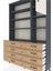 Arges Dolap 8 Raflı 8 Çekmeceli Tek Kapaklı 132X30X195 Antrasit-Aytaşı/çam 4