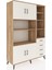 Hyperion Dolap 9 Raflı 4 Çekmeceli 4 Kapaklı 132X44X195 Çam-Aytaşı/aytaşı 2