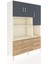 Hyperion Dolap 8 Raflı 5 Çekmeceli 3 Kapaklı 132X44X195 Aytaşı-Antrasit/çam 2