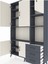 Arges Dolap 9 Raflı 3 Çekmeceli 5 Kapaklı 132X30X195 Antrasit-Aytaşı/antrasit 4