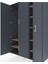 Hyperion Dolap 7 Raflı 5 Kapaklı Tek Askılı 132X44X195 Antrasit-Antrasit/çam 4