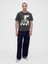 Erkek Koyu Gri The Beatles Relaxed Grafik T-Shirt 5
