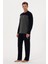 Erkek Lacivert Pijama Takım 50318617-VR033 4