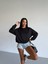 2 Iplik Yumuşak Dokulu Bisiklet Yaka Oversize Kalıp Sweatshirt 6