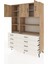 Hyperion Dolap 8 Raflı 8 Çekmeceli 3 Kapaklı 132X44X195 Çam-Çam/aytaşı 3