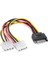 30 cm 15 Pin Sata Erkek To 2x 4 Pin Dişi Molex Kablo 15 Pin Erkek 2x 4 Pin Dişi Molex 30 cm Sata Kablo 1