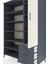 Kronos Dolap 9 Raflı 3 Çekmeceli Tek Kapaklı 132X59X195 Antrasit-Aytaşı/antrasit 4