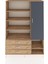 Hyperion Dolap 9 Raflı 3 Çekmeceli Tek Kapaklı 132X44X195 Çam-Antrasit/çam 1