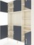 Arges Dolap 10 Raflı 6 Kapaklı 132X30X195 Aytaşı-Antrasit/aytaşı 4