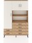 Arges Dolap 8 Raflı 6 Çekmeceli 3 Kapaklı 132X30X195 Çam-Aytaşı/çam 1