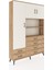 Arges Dolap 8 Raflı 6 Çekmeceli 3 Kapaklı 132X30X195 Çam-Aytaşı/çam 2