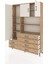 Arges Dolap 8 Raflı 6 Çekmeceli 3 Kapaklı 132X30X195 Çam-Aytaşı/çam 3