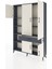 Arges Dolap 8 Raflı Tek Çekmeceli 5 Kapaklı 132X30X195 Antrasit-Aytaşı/antrasit 3
