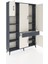 Arges Dolap 8 Raflı Tek Çekmeceli 5 Kapaklı 132X30X195 Antrasit-Aytaşı/antrasit 5