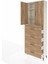 Arges Dolap 3 Raflı 4 Çekmeceli 2 Kapaklı 88X30X243 Aytaşı-Çam 4