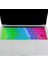 MacBook Klavye Koruyucu Silikon Kılıf Avrupa Ingilizce Baskılı Uk-Ters L Enter Tipi Touchbar Pro 13-15 Inç A1706,A1989,A2159,A1707,A1990 Uyumlu,ince Hafif Yıkanabilir Klavye Filmi Pembe Yeşil 2