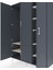 Hyperion Dolap 7 Raflı 5 Kapaklı Tek Askılı 132X44X195 Antrasit-Antrasit/aytaşı 4