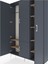 Arges Dolap 7 Raflı 5 Kapaklı Tek Askılı 132X30X195 Antrasit-Antrasit/çam 4