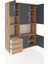 Hyperion Dolap 9 Raflı 3 Çekmeceli 5 Kapaklı 132X44X195 Çam-Antrasit/çam 5