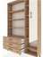 Arges Dolap 9 Raflı 3 Çekmeceli Tek Kapaklı 132X30X195 Çam-Aytaşı/çam 4