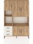 Arges Dolap 9 Raflı 3 Çekmeceli 5 Kapaklı 132X30X195 Çam-Çam/aytaşı 1