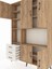 Arges Dolap 9 Raflı 3 Çekmeceli 5 Kapaklı 132X30X195 Çam-Çam/aytaşı 4