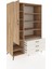 Kronos Dolap 9 Raflı 3 Çekmeceli Tek Kapaklı 132X59X195 Çam-Çam/aytaşı 5