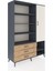 Hyperion Dolap 9 Raflı 3 Çekmeceli Tek Kapaklı 132X44X195 Antrasit-Aytaşı/çam 2