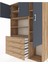 Hyperion Dolap 8 Raflı 4 Çekmeceli 3 Kapaklı 132X44X195 Çam-Antrasit/çam 4