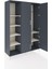 Hyperion Dolap 6 Raflı 4 Kapaklı Tek Askılı 132X44X195 Antrasit-Antrasit/aytaşı 5