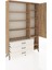 Arges Dolap 9 Raflı 3 Çekmeceli Tek Kapaklı 132X30X195 Çam-Çam/aytaşı 5